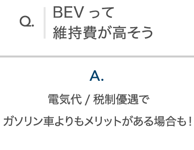 BEVって維持費が高そう